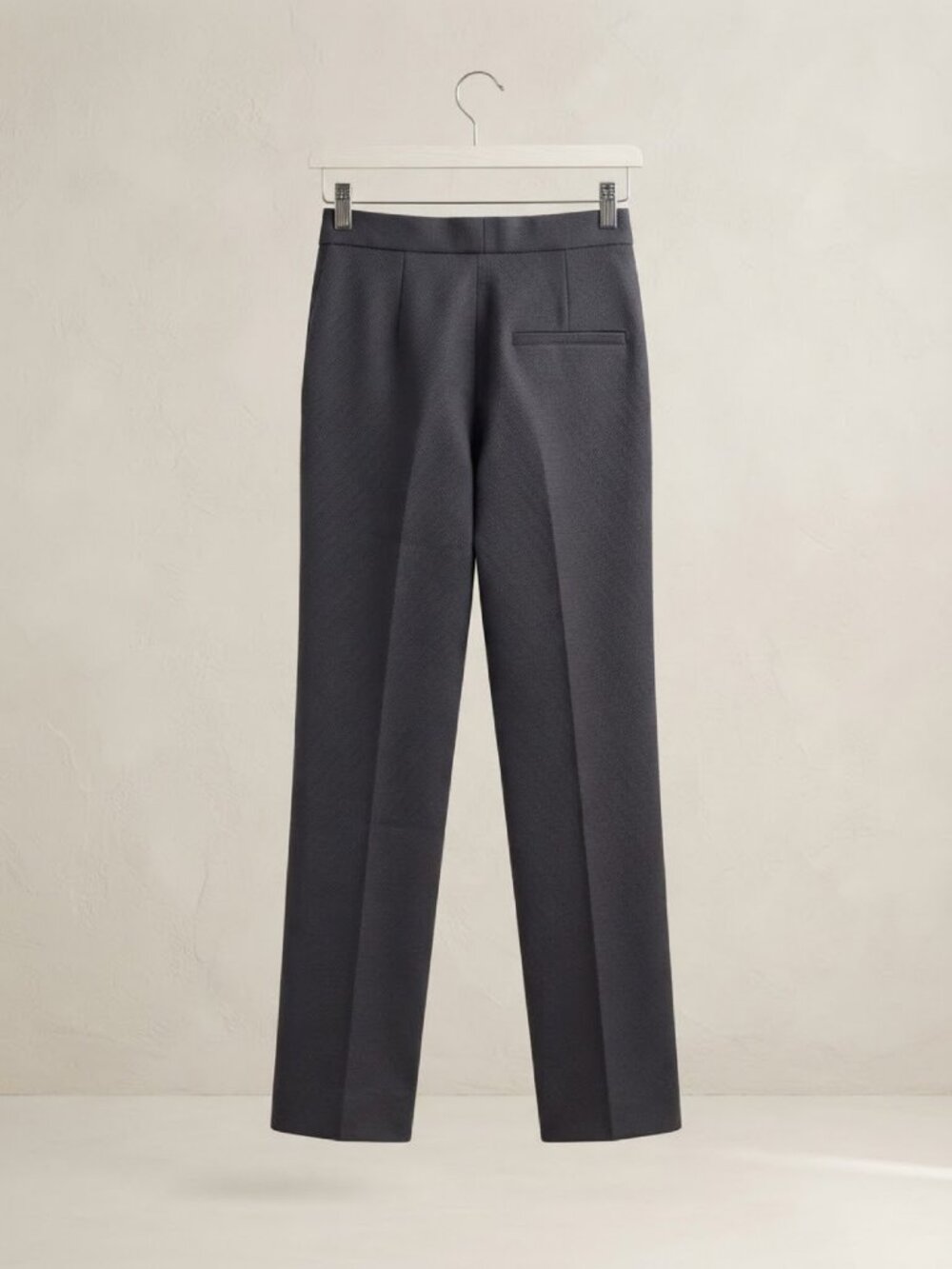 Celine Charcoal Wool Straight Leg Trousers 36